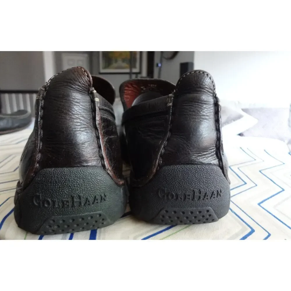 Cole Haan Tucker Venetian Black Leather Driving Loafers Men 12 Casual Dress Shoe